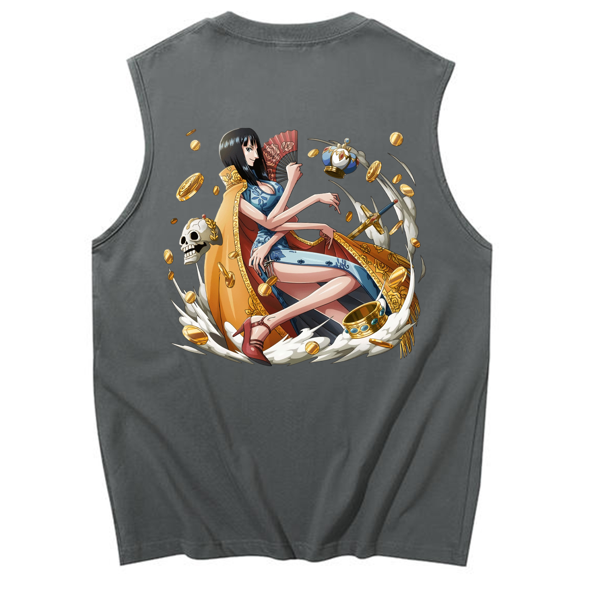 （画像用） ワンピース ニコ・ロビン ONE PIECE Nico Robin コットン100％タンクトップ（背面プリント）